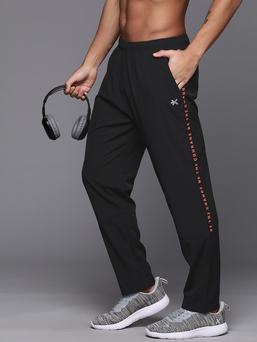 

HRX by Hrithik Roshan Men Rapid-Dry Training Track Pants, Black