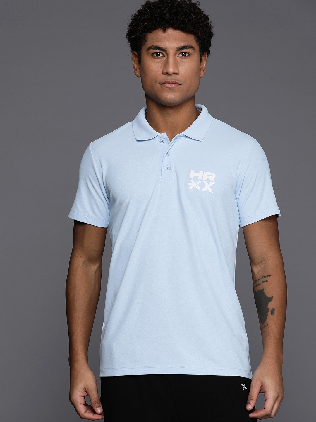 

HRX by Hrithik Roshan Regular Fit Polo Collar Casual T-shirt, Blue