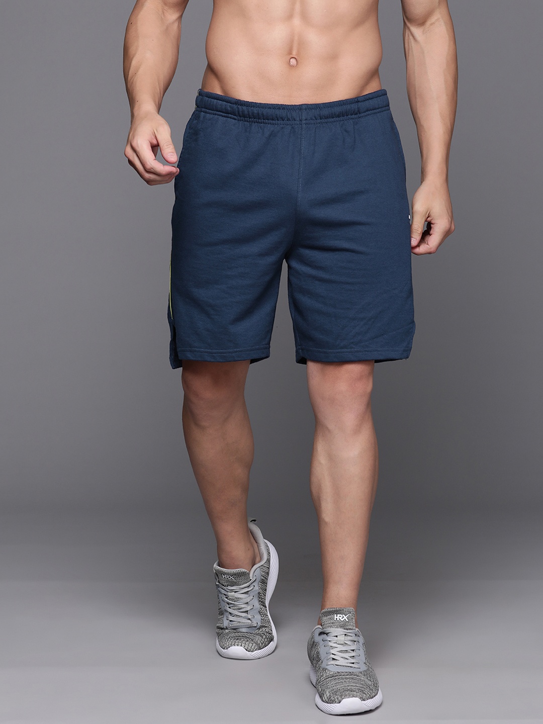 

HRX by Hrithik Roshan Men Rapid-Dry Training Shorts, Navy blue