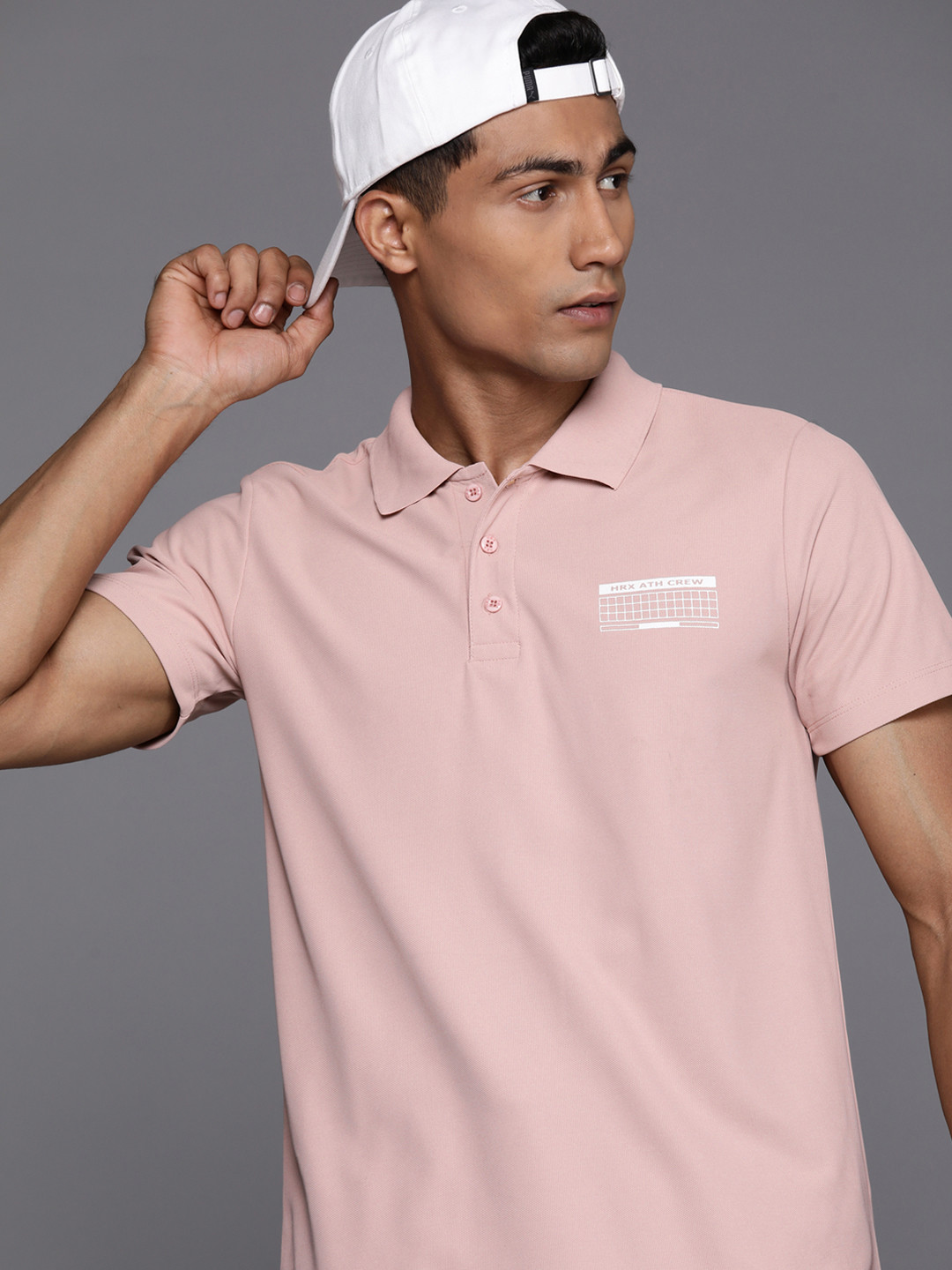 

HRX by Hrithik Roshan Polo Collar Lifestyle T-shirt, Rose