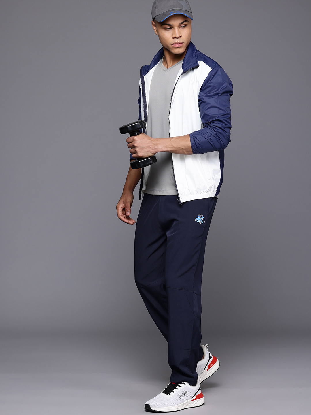 

HRX by Hrithik Roshan Men Rapid-Dry Training Track Pants, Navy blue
