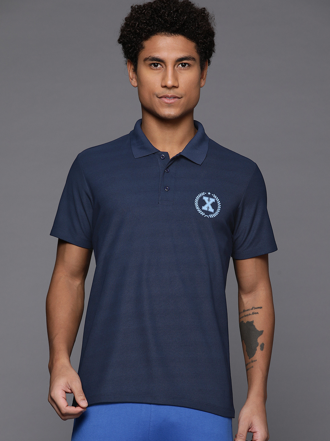 

HRX by Hrithik Roshan Casual Polo T-shirt, Navy blue