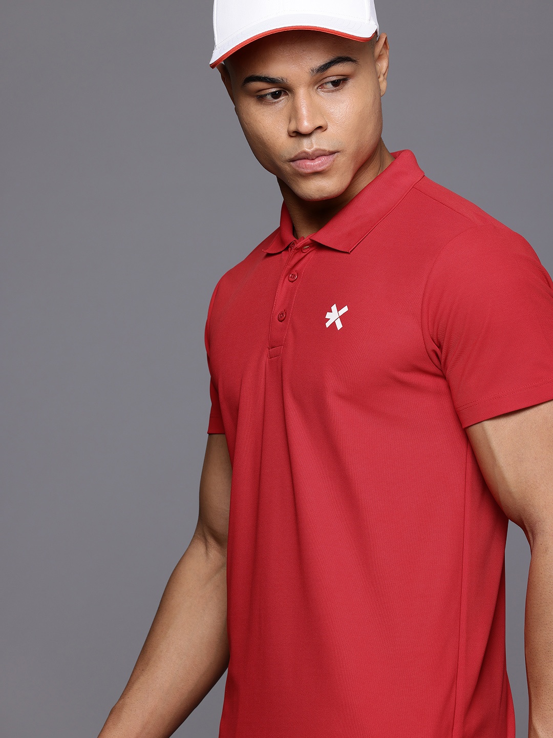 

HRX by Hrithik Roshan Polo Collar Lifestyle T-shirt, Red