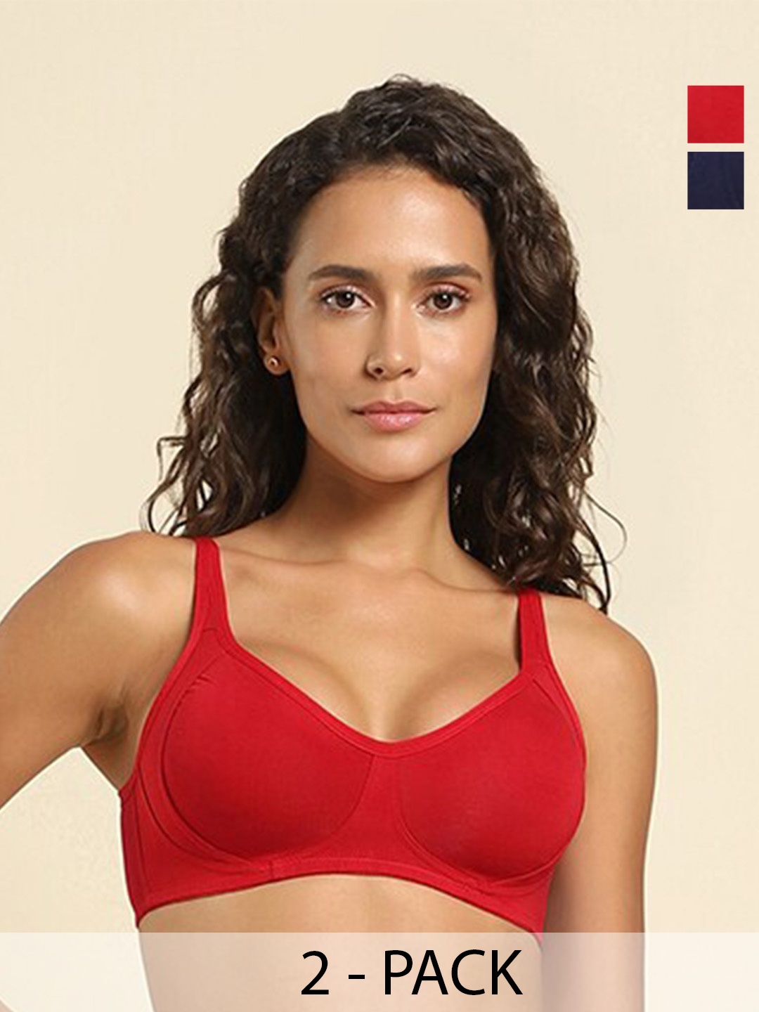 

Van Heusen Pack Of 2 Full Coverage Cotton Everyday Bras With All Day Comfort, Blue
