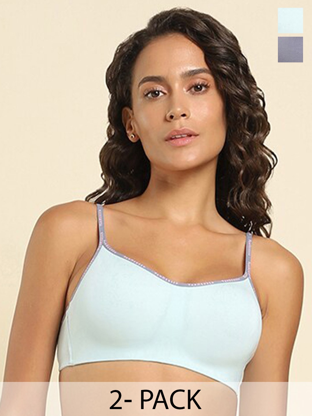 

Van Heusen Pack Of 2 Full Coverage Cotton Bra All Day Comfort, Blue