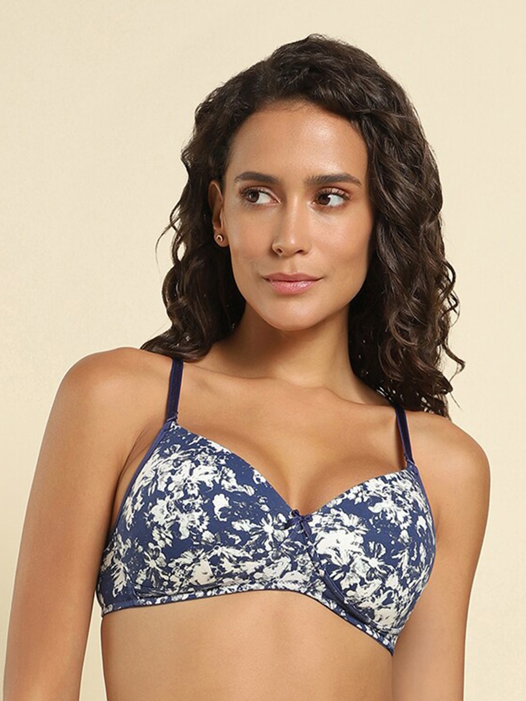 

Van Heusen Abstract Printed Full Coverage All Day Comfort Cotton Everyday Bra, Blue
