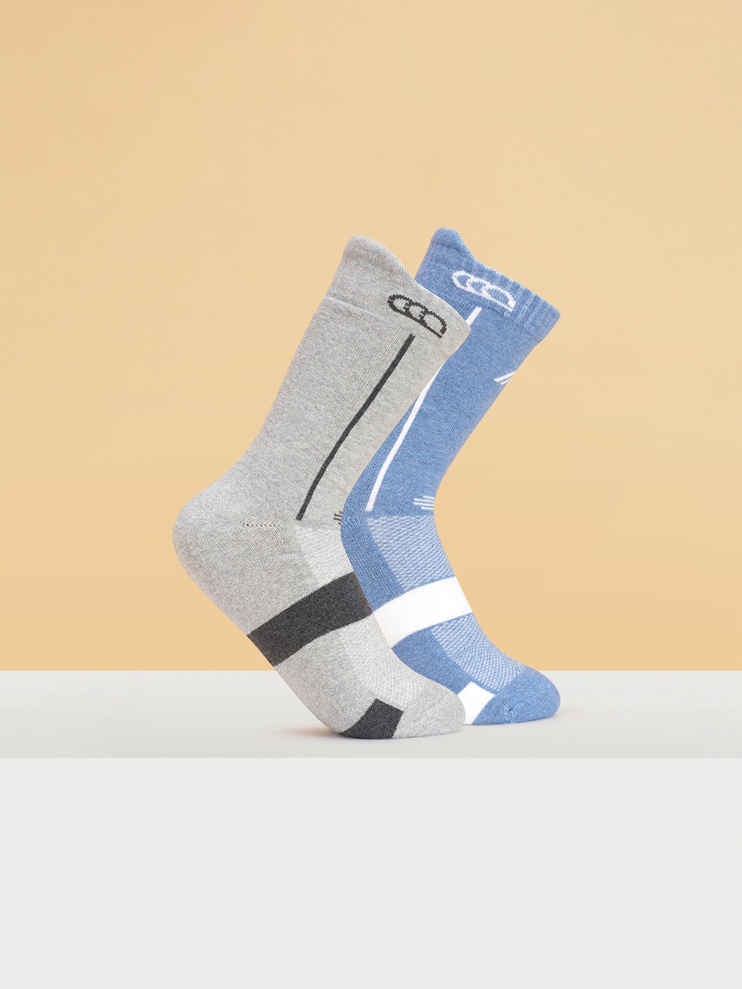 

Ajile by Pantaloons Men Pack of 2 Striped Above Ankle-length Socks, Blue