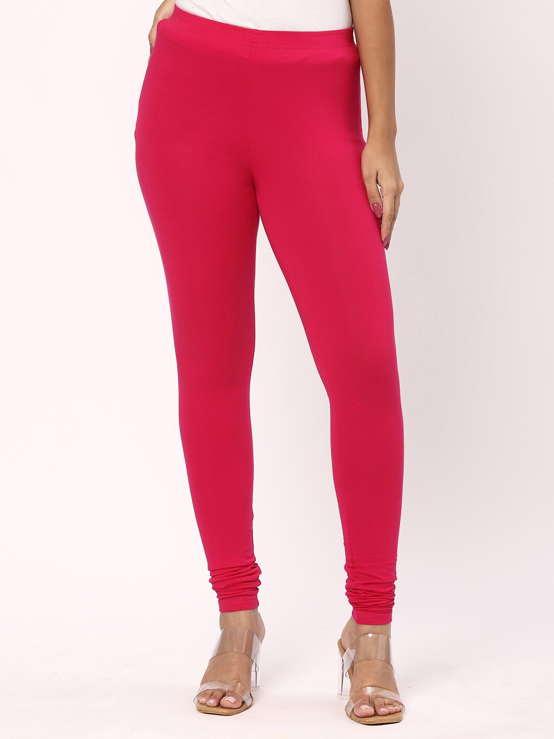 

R&B Churidar Length Cotton Leggings, Purple