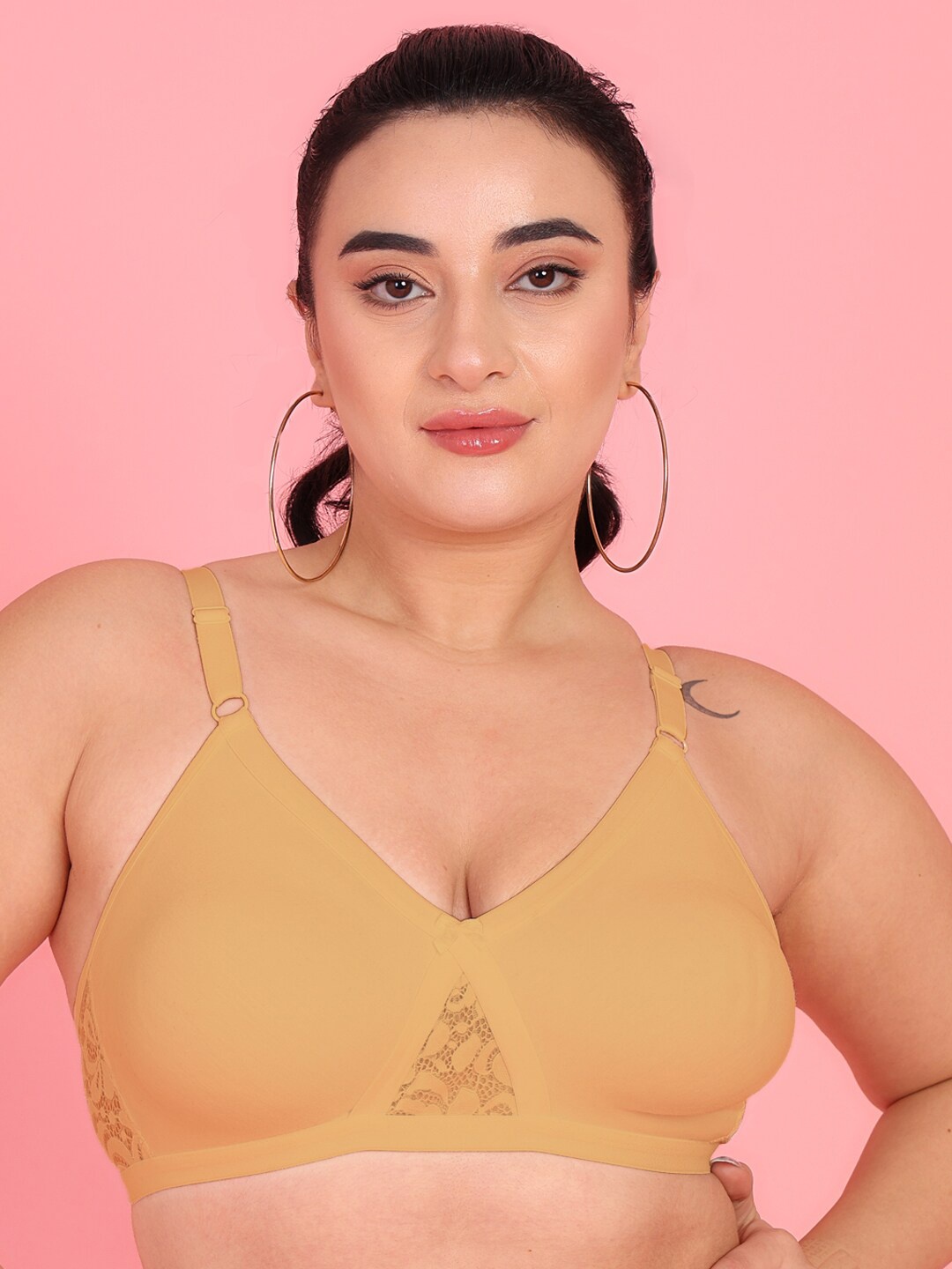 

Curvy Love Full Coverage All Day Comfort Cotton Everyday Bra, Beige