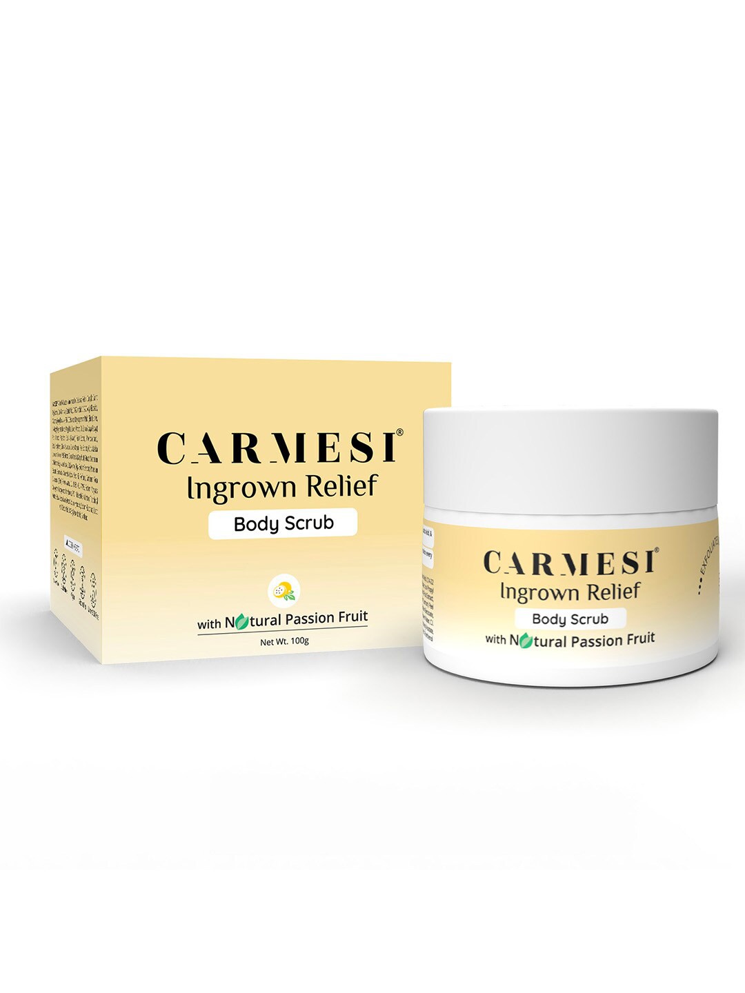 

CARMESI Ingrown Relief Body Scrub For Gentle Exfoliation - 100g, White