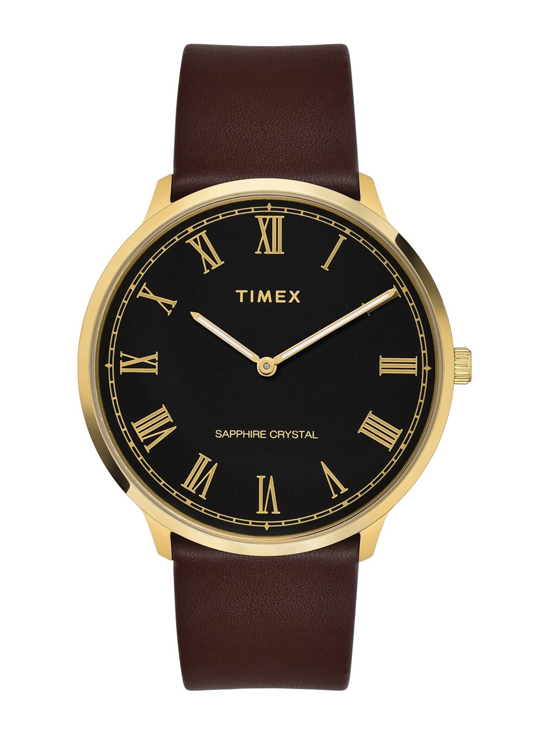 

Timex Men Leather Straps Analogue Watch TWEG22103, Black