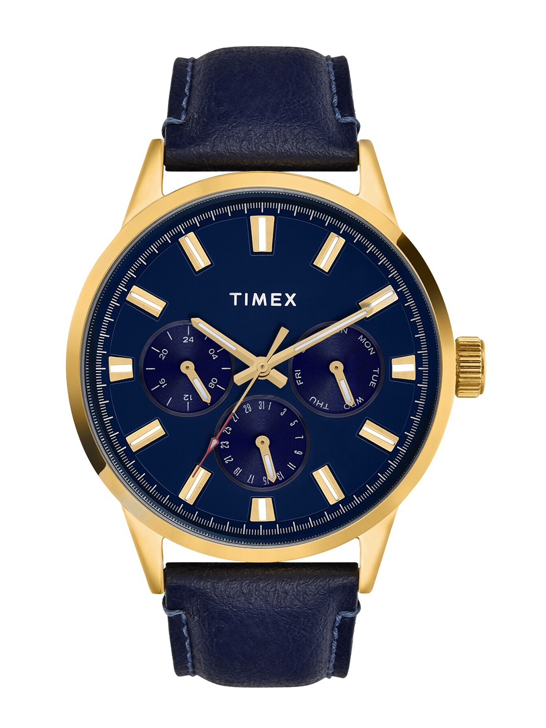 

Timex Men Leather Straps Analogue Watch TWEG19928, Blue