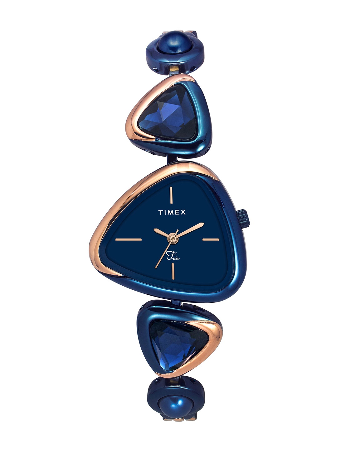 

Timex Women Embellished Dial Bracelet Style Straps Analogue Watch TWEL17702, Blue