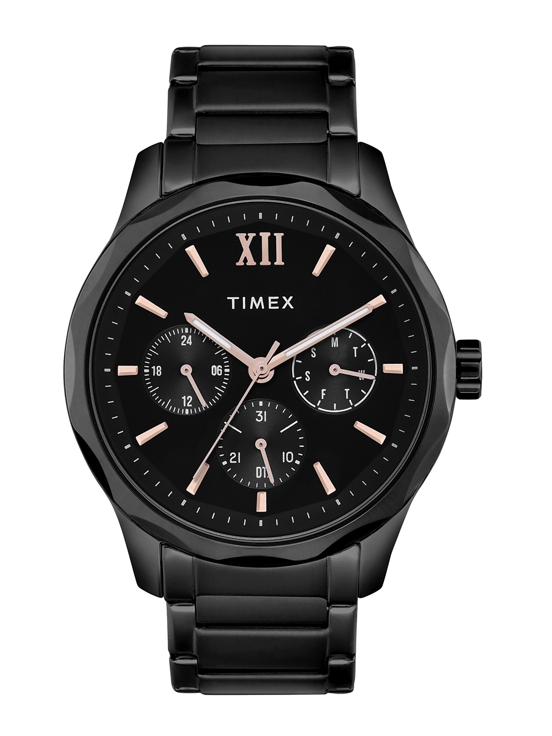 

Timex Men Stainless Steel Bracelet Style Straps Analogue Watch TW0TG7625, Black