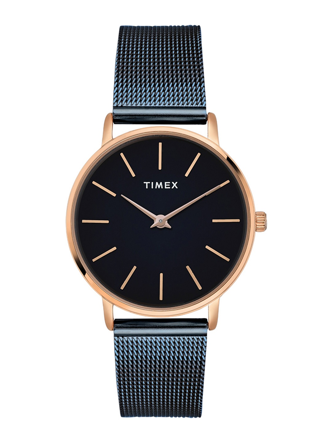 

Timex Women Stainless Steel Bracelet Style Straps Analogue Watch TWEL15611, Black