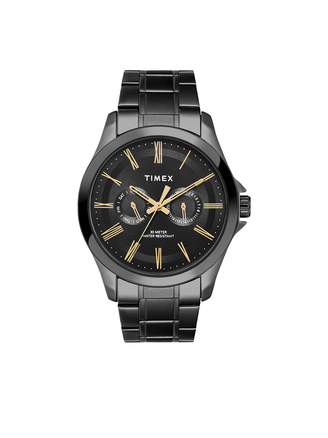 

Timex Men Stainless Steel Bracelet Style Straps Analogue Watch TW000X135, Black