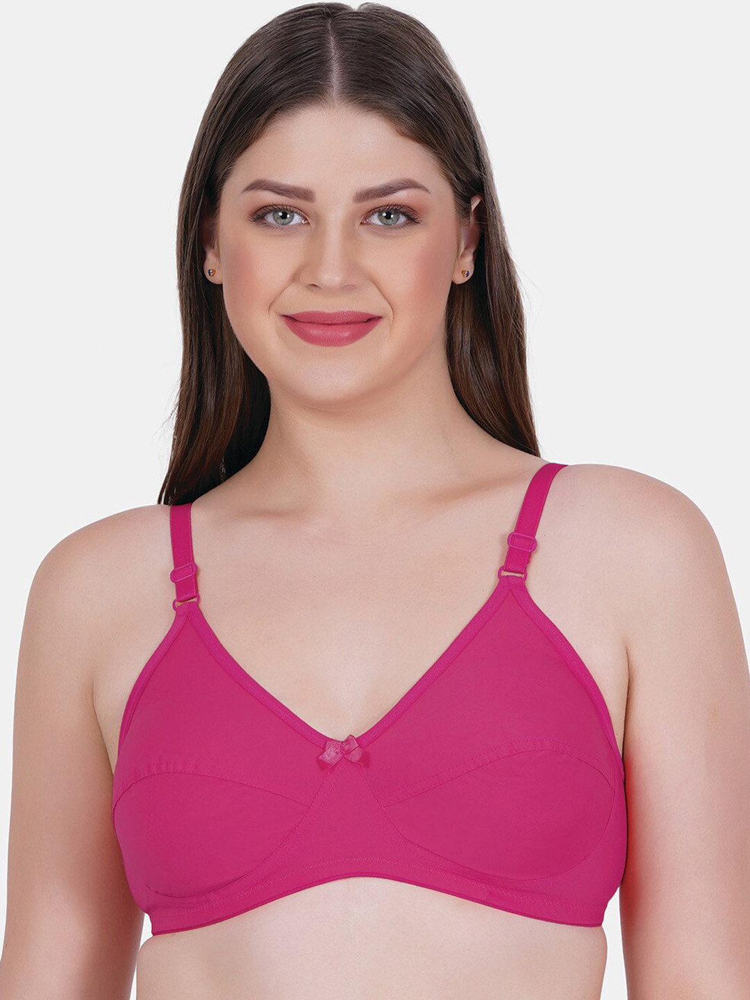 

Reveira Dry Fit Medium Coverage Everyday Bra With All Day Comfort, Pink