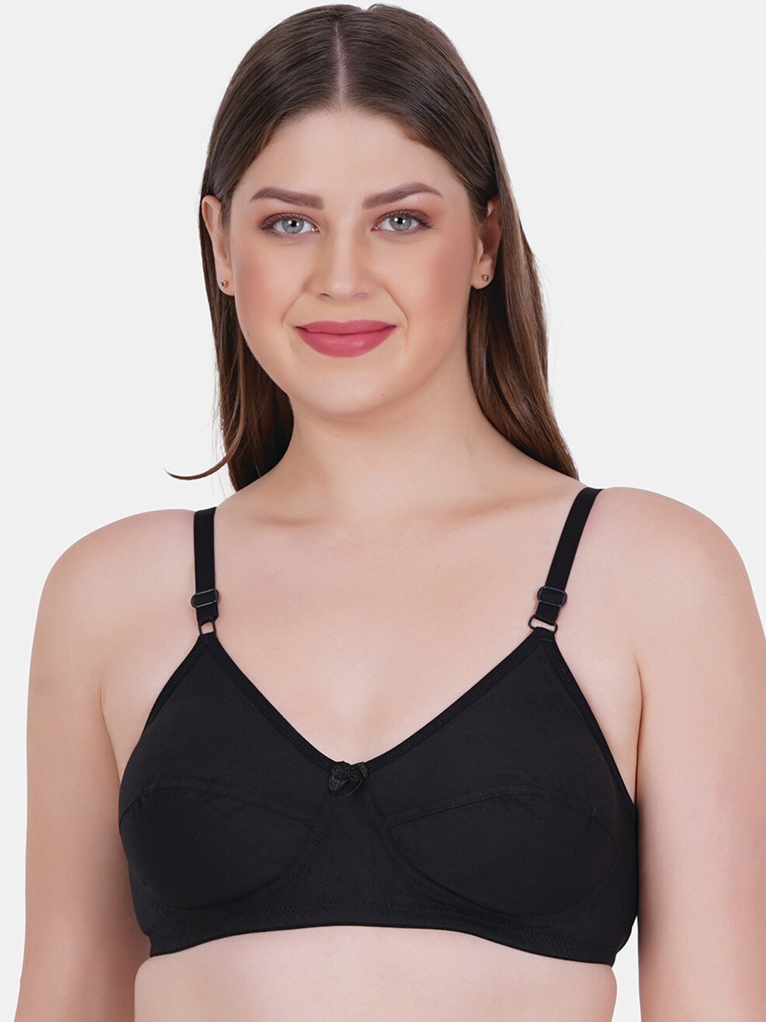 

Reveira Dry Fit Medium Coverage Everyday Bra With All Day Comfort, Black