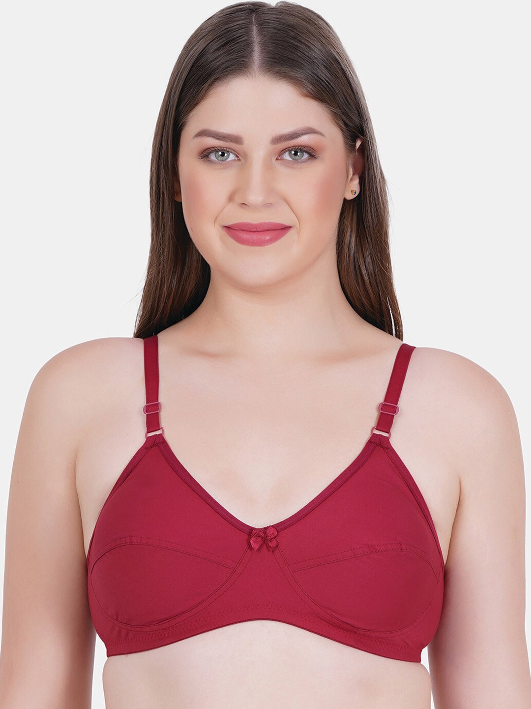 

Reveira Dry Fit Medium Coverage Everyday Bra With All Day Comfort, Maroon