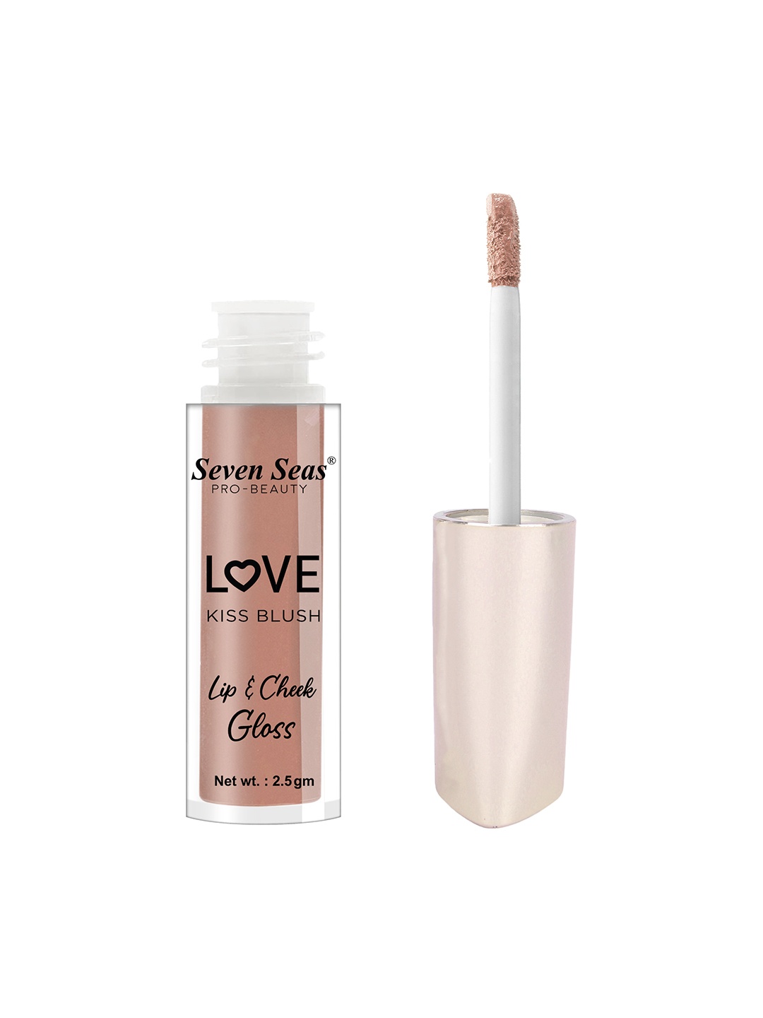 

Seven Seas Love Kiss Blush Highly Pigmented Lip & Cheek Gloss - 2.5g - Choco Mud 105, Brown