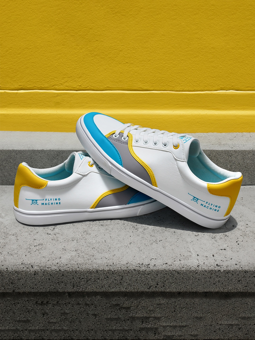 

Flying Machine Men Colourblocked Sneakers, White