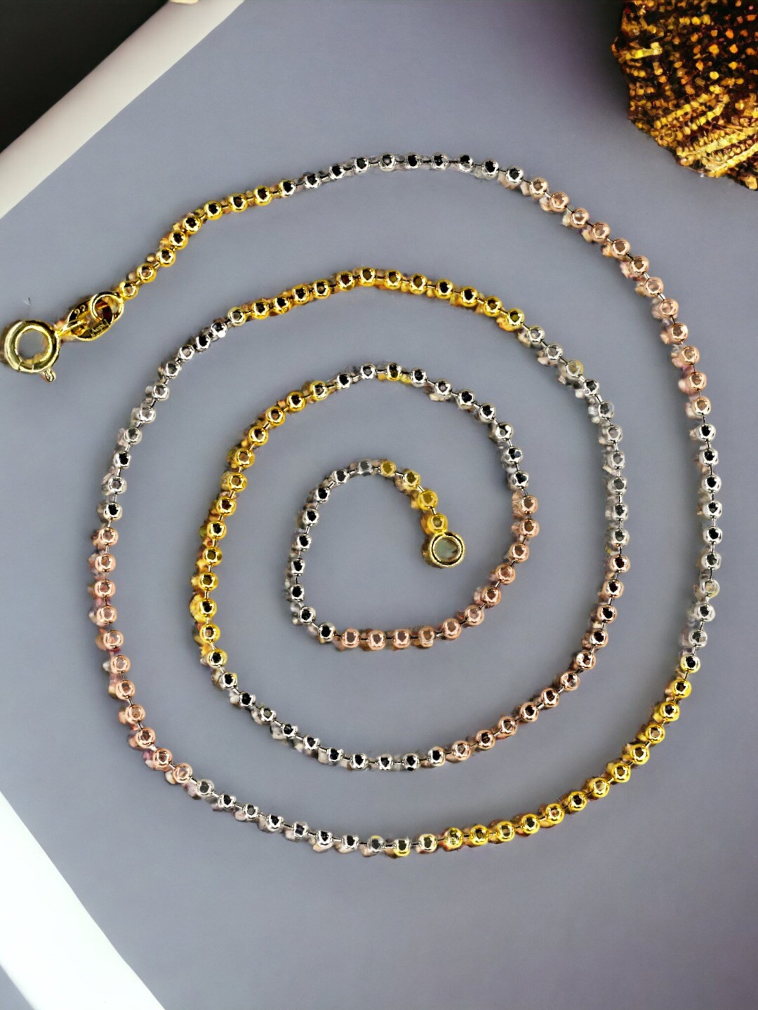 

Taraash 925 Sterling Silver Rose Gold-Plated Chain