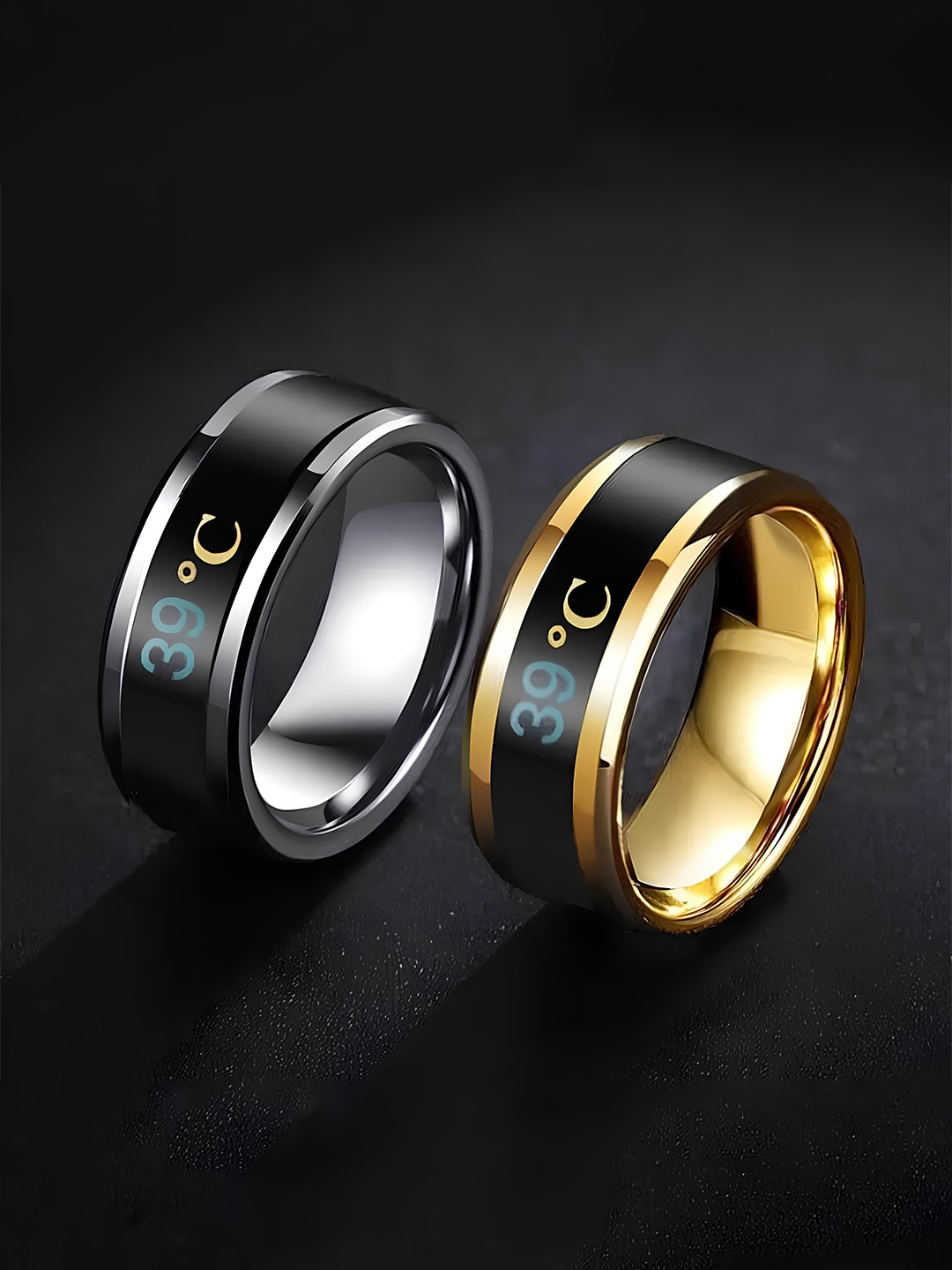 

KARISHMA KREATIONS Set Of 2 Gold Plated Temperature Rings