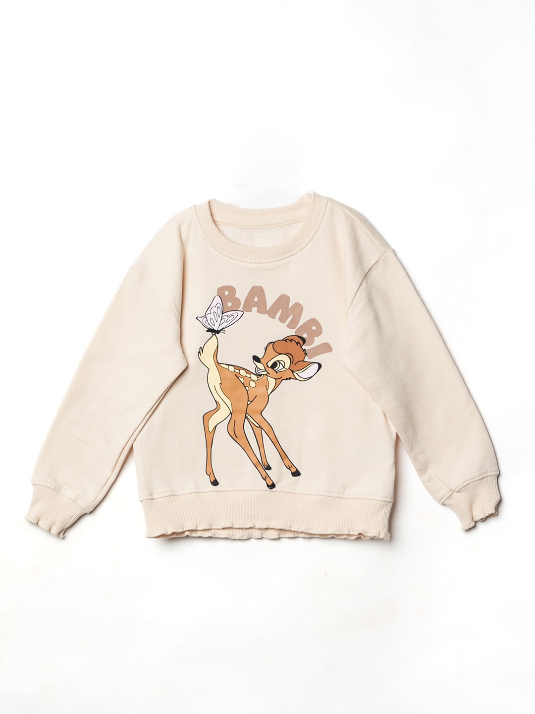 

BAESD Girls Pullover Long Sleeves Printed Casual Sweatshirt, Cream