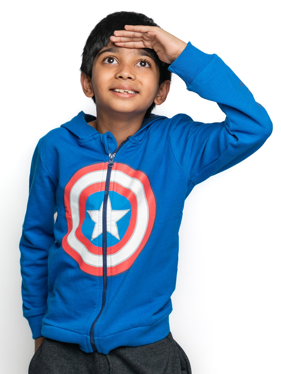 

BAESD Boys Printed Hooded Sweatshirt, Blue