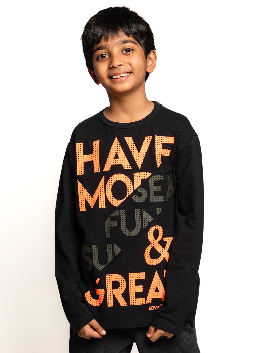

BAESD Boys Pullover Long Sleeves Printed Casual Sweatshirt, Black
