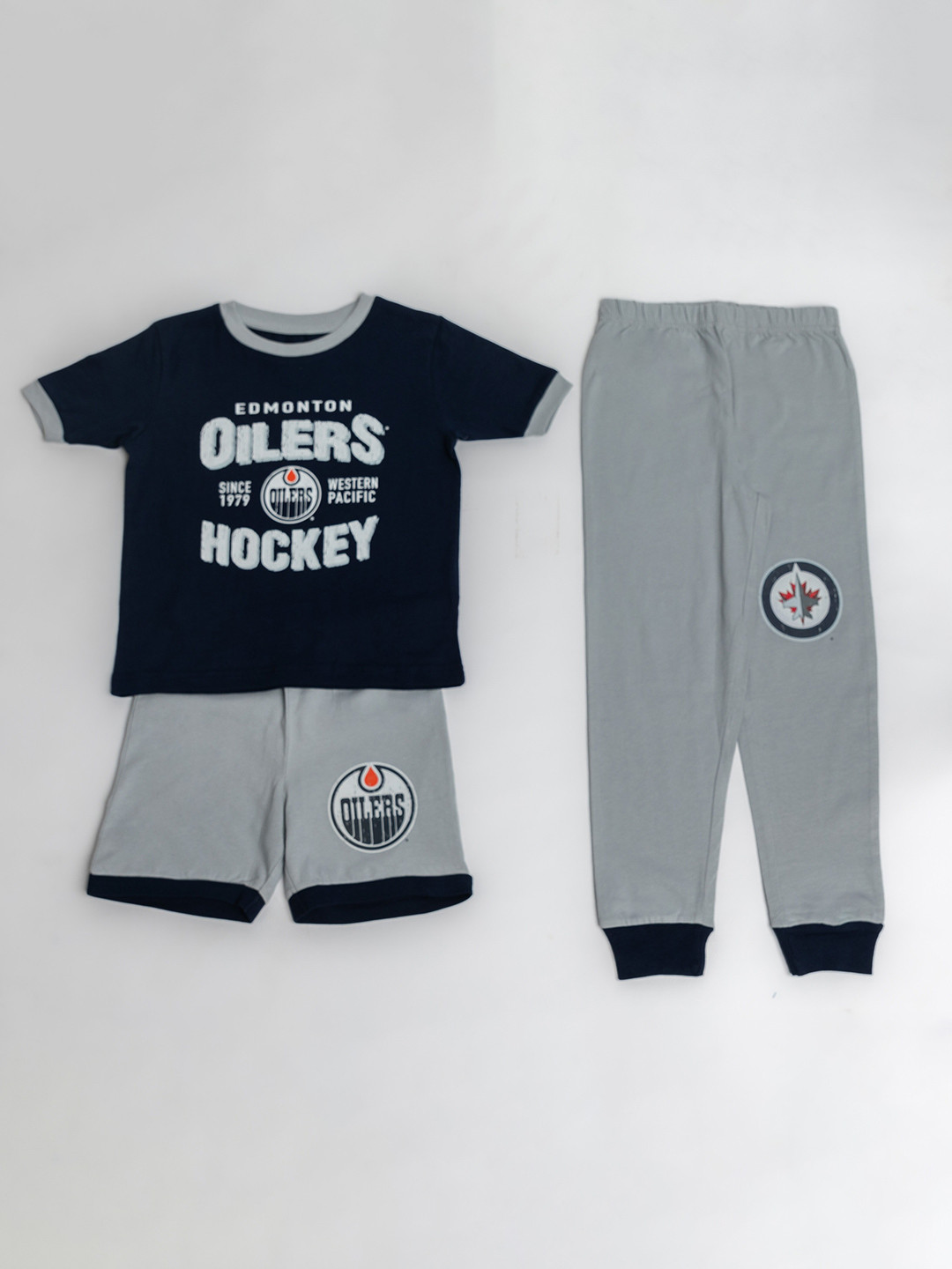 

BAESD Girls Printed Pure Cotton T-Shirt With Trousers, Navy blue