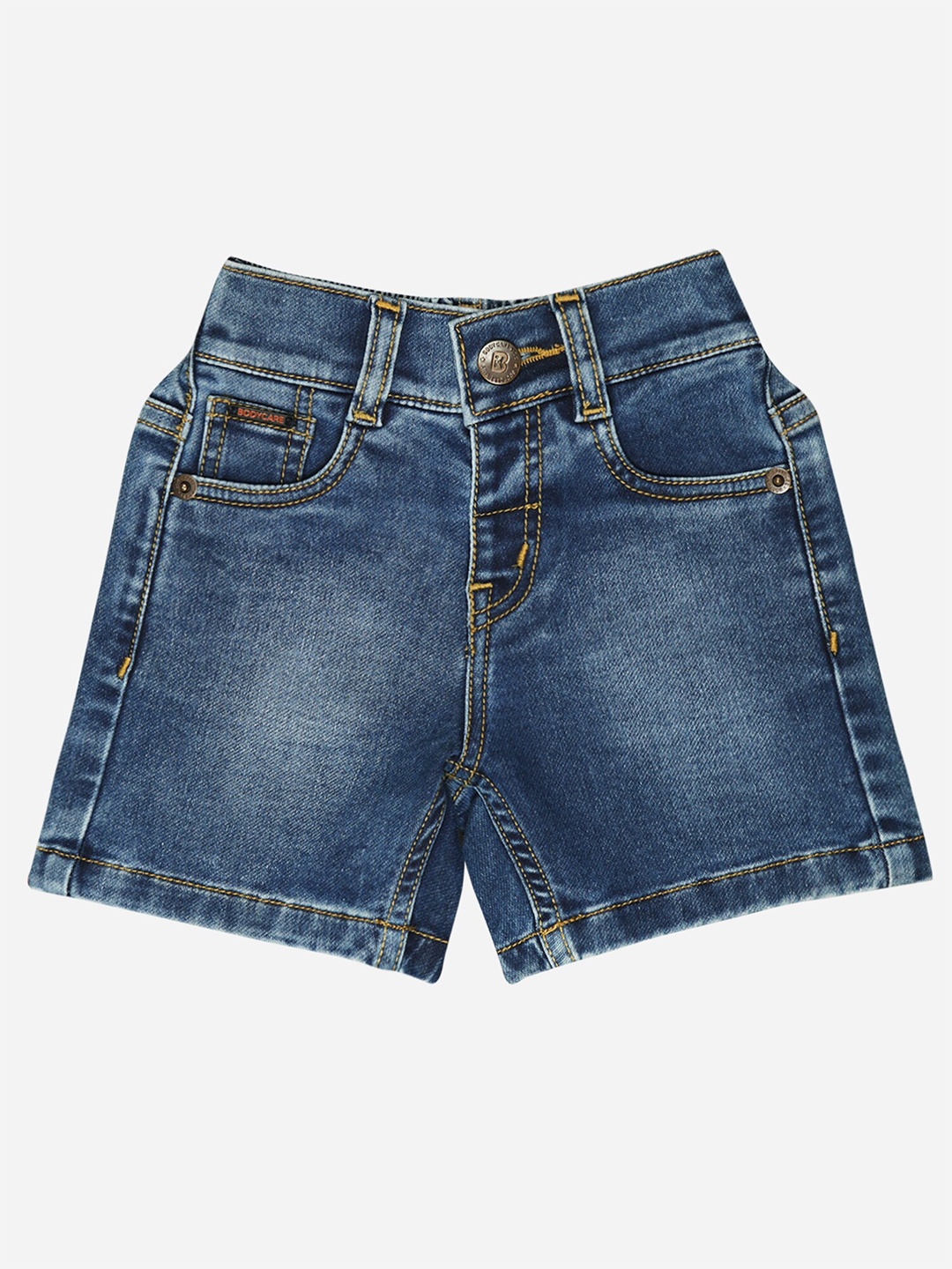 

Bodycare Kids Boys Washed Mid-Rise Denim Shorts, Navy blue