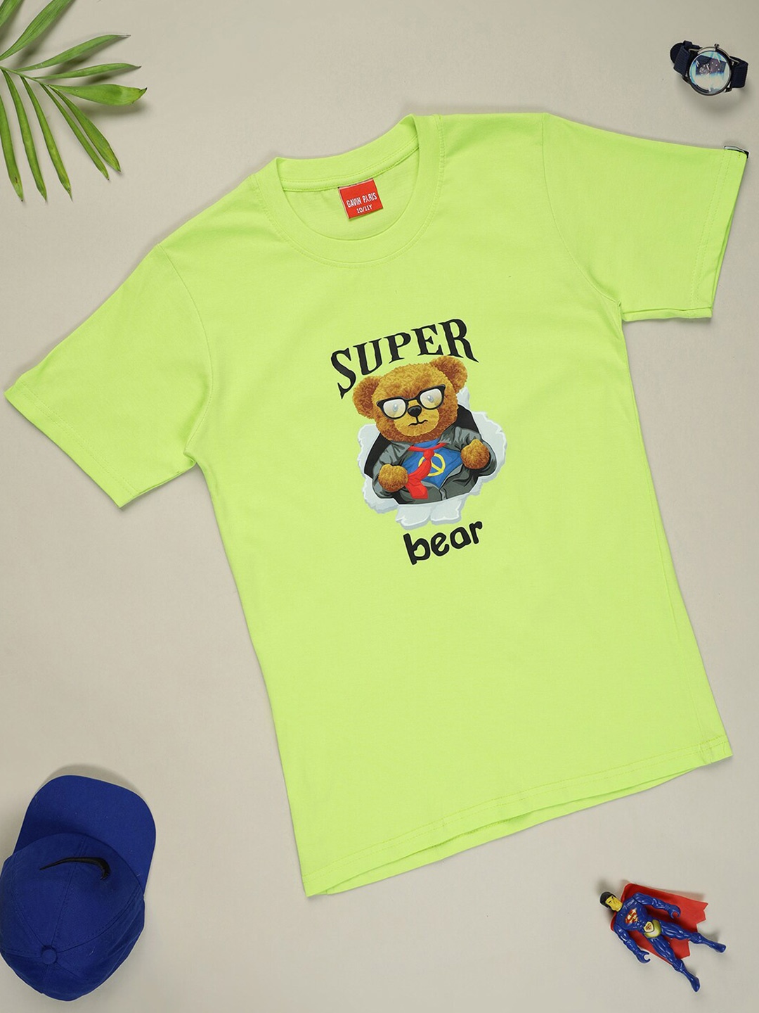 

Gavin Paris Boys Graphic Printed Cotton T-shirt, Green