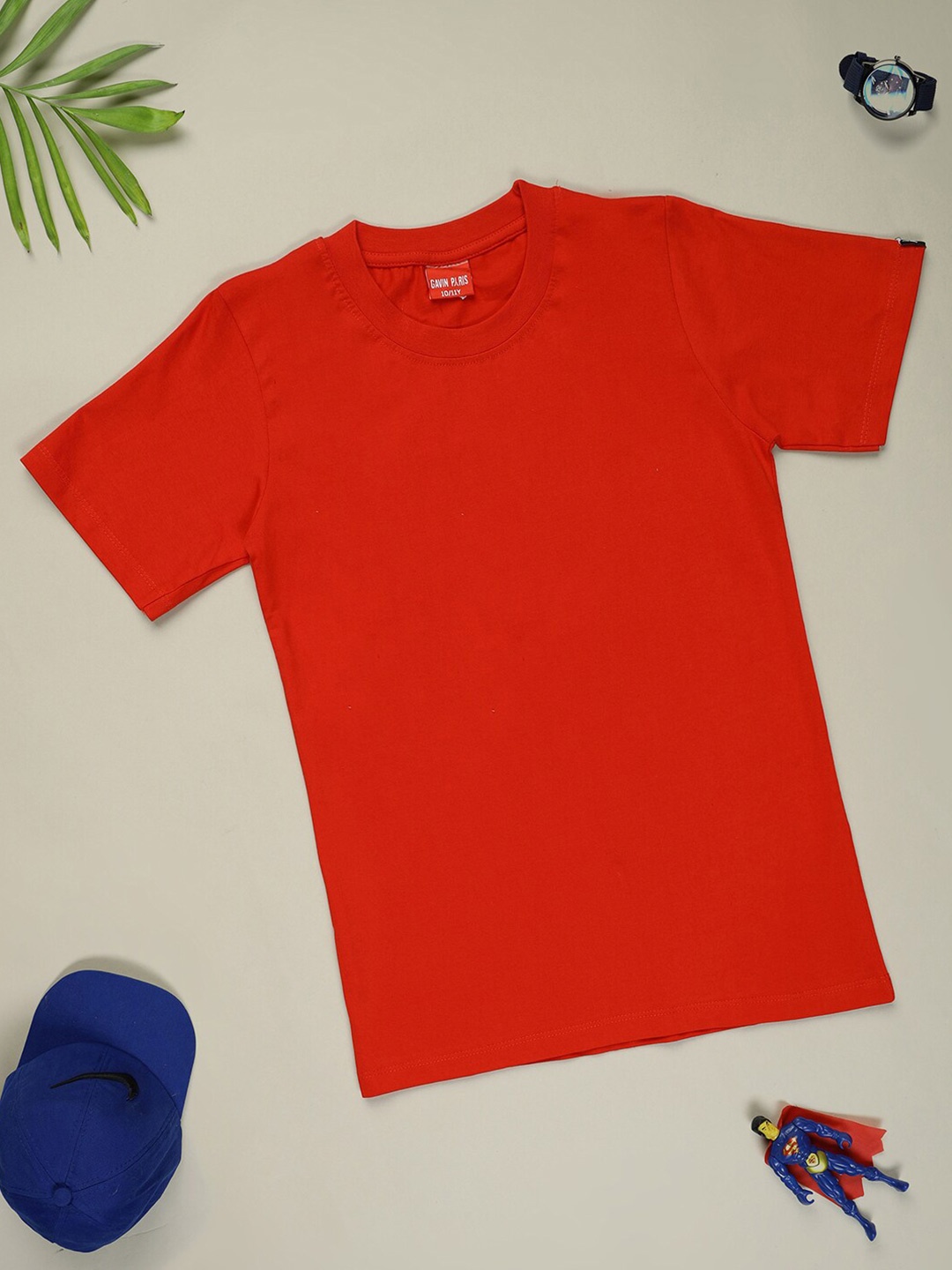 

Gavin Paris Boys Round Neck Short Sleeves Cotton Regular T-shirt, Red