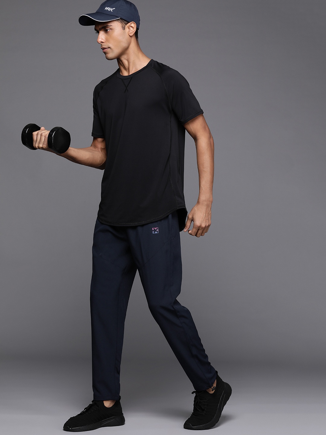 

HRX by Hrithik Roshan Men Rapid-Dry Training Joggers, Navy blue