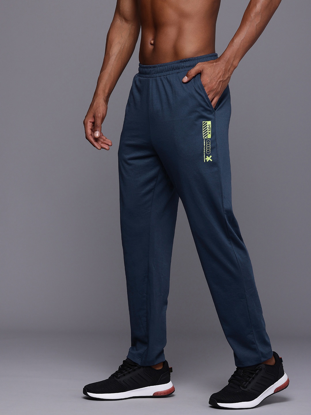 

HRX by Hrithik Roshan Men Rapid Dry Track Pants, Navy blue