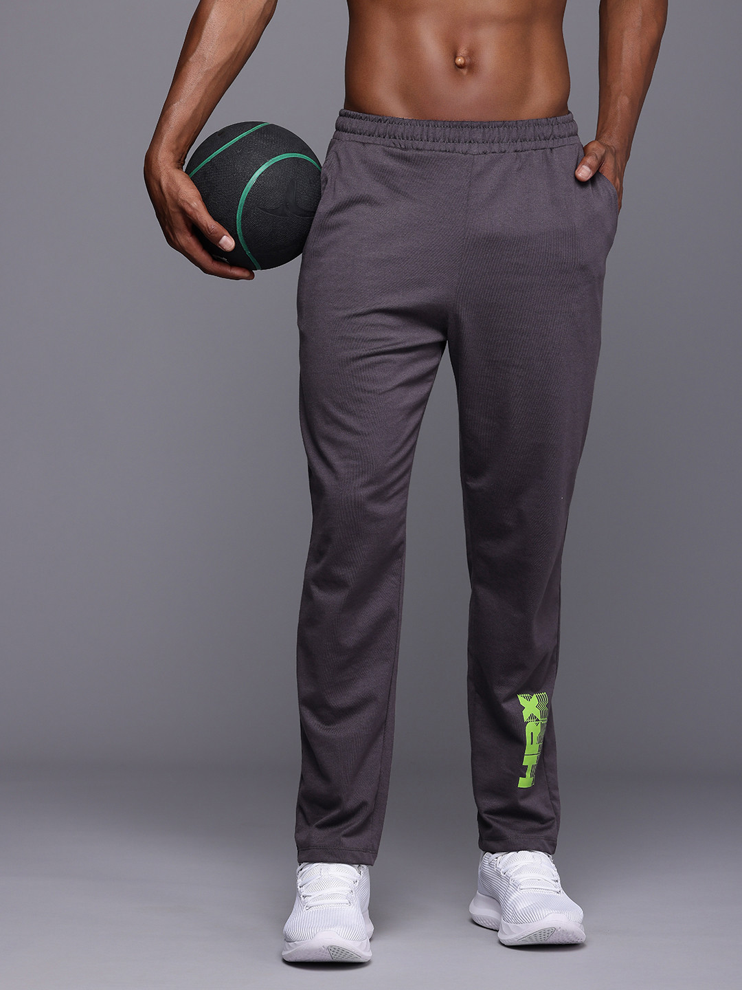 

HRX by Hrithik Roshan Men Rapid-Dry Training Track Pants, Grey