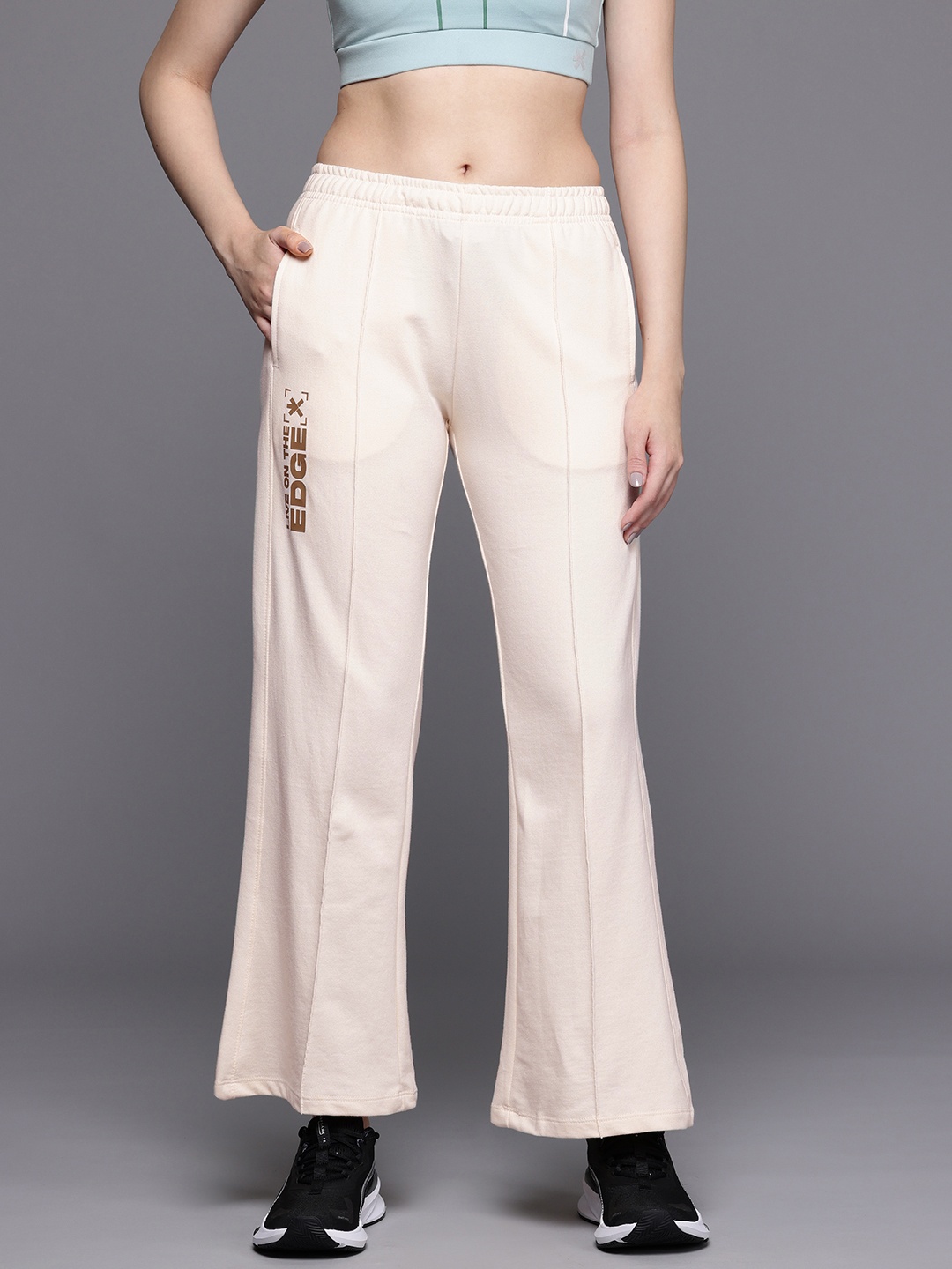 

HRX by Hrithik Roshan Women Straight Fit Track Pants, Cream