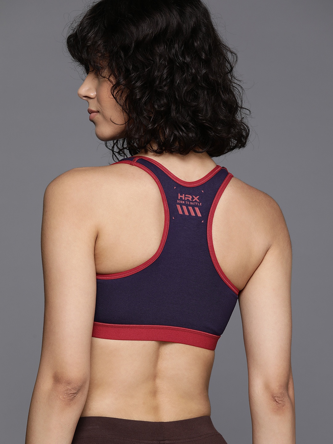 

HRX by Hrithik Roshan Full Coverage Sports Bra, Navy blue