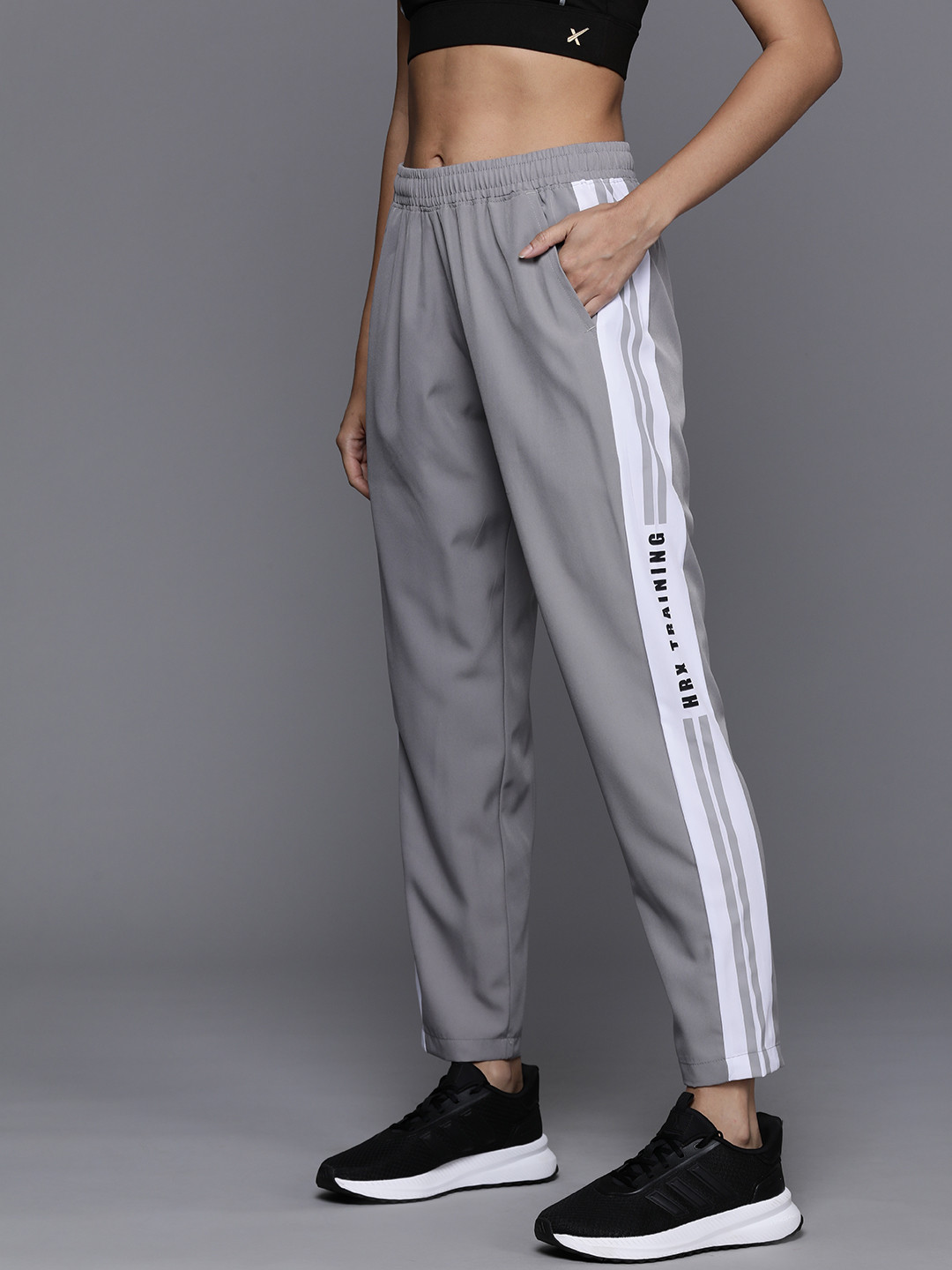 

HRX by Hrithik Roshan Women Rapid-Dry Training Track Pants, Grey