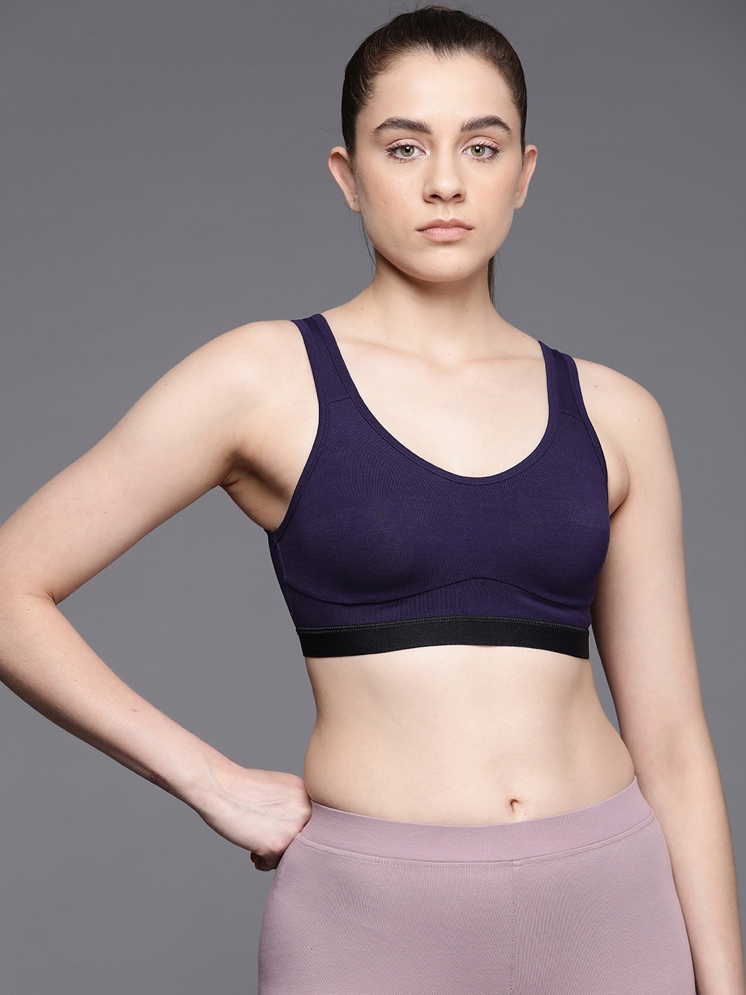 

HRX by Hrithik Roshan Full Coverage Sports Bra, Violet
