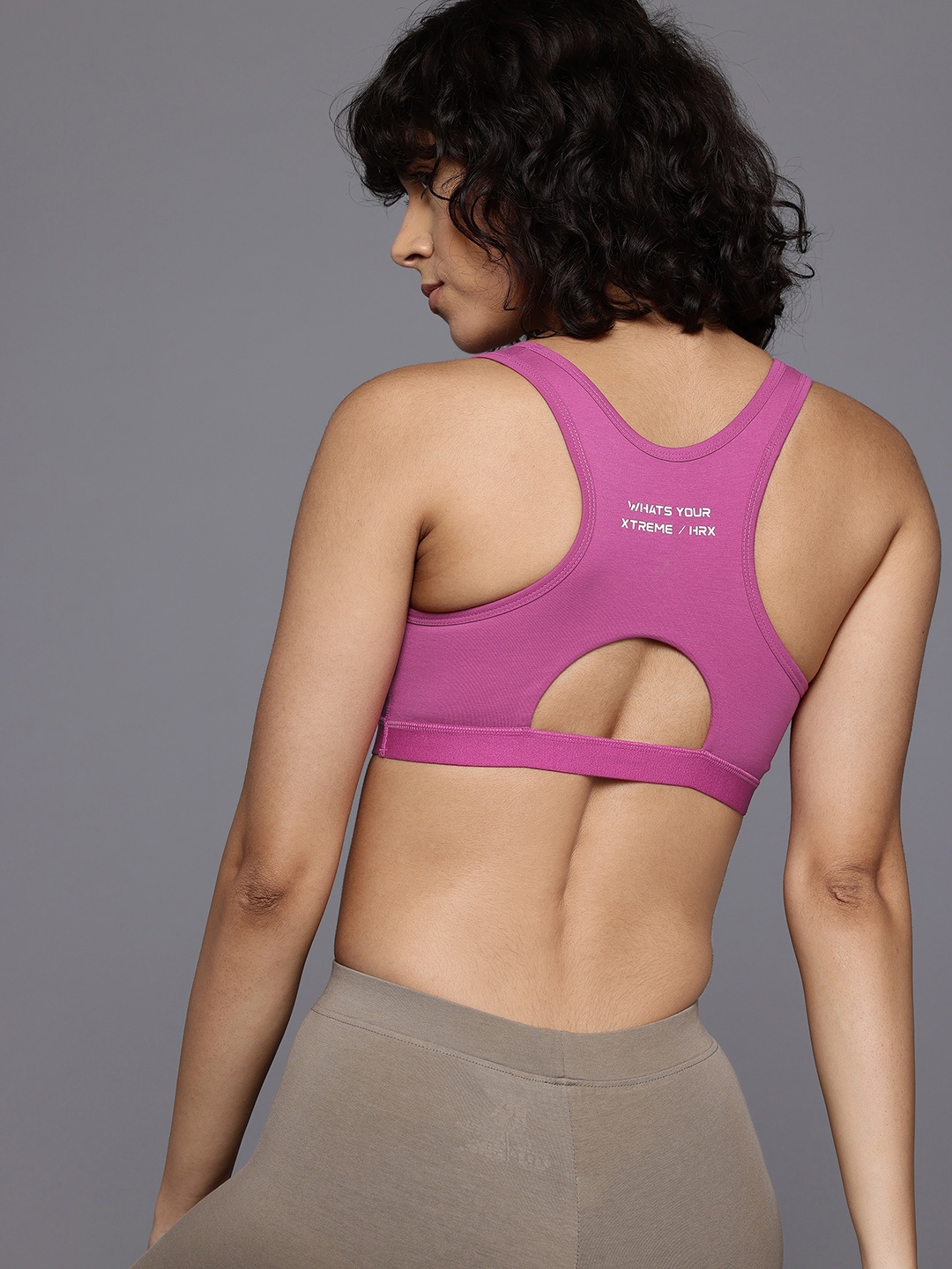 

HRX by Hrithik Roshan Full Coverage Lifestyle Sports Bra, Pink