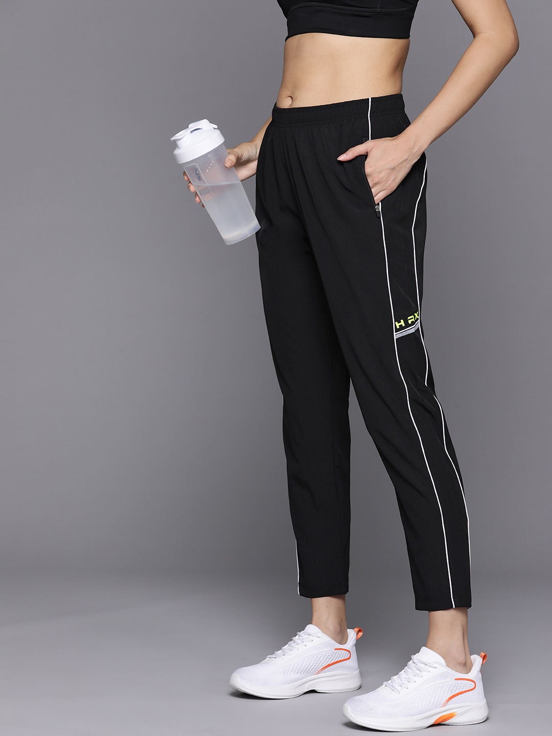 

HRX by Hrithik Roshan Women Training Rapid-Dry Track Pants, Black