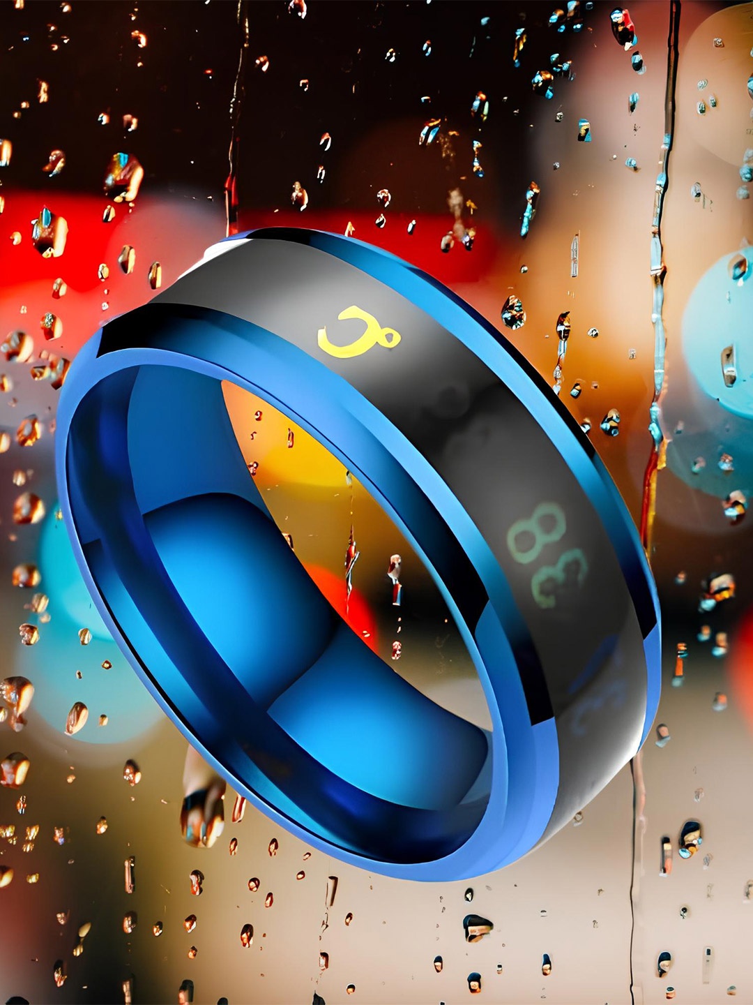 

KARISHMA KREATIONS Unisex Stainless Steel Finger Ring, Blue