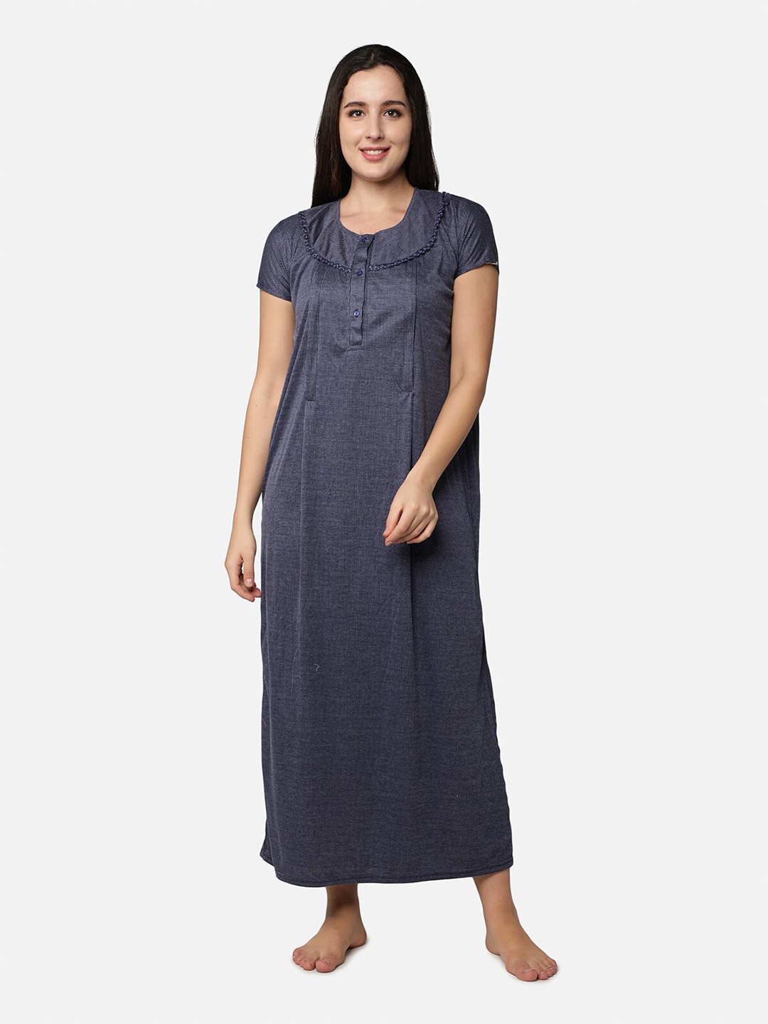 

Be You Striped Maternity Maxi Nightdress, Blue