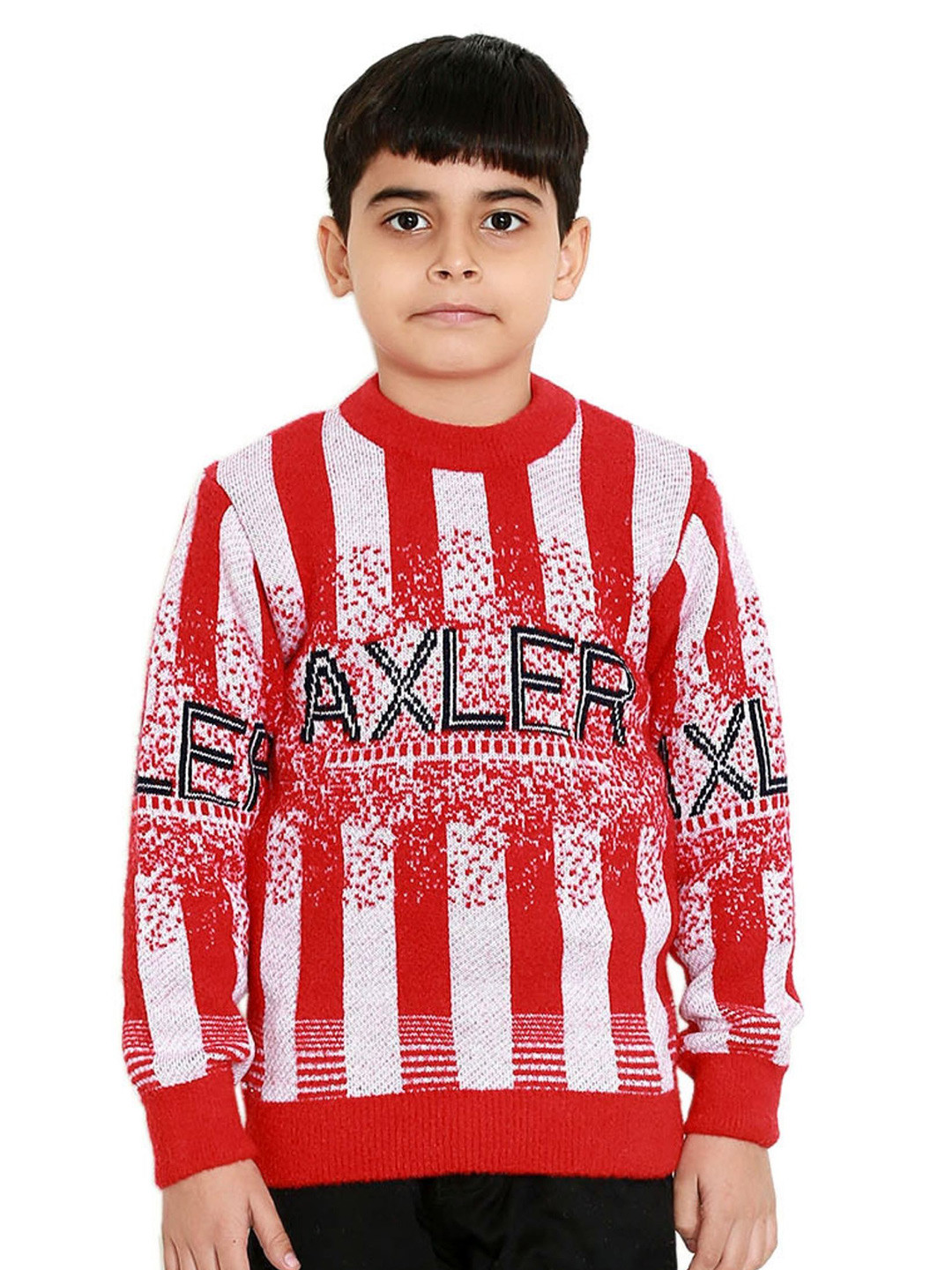 

BAESD Boys Typography Printed Round Neck Sweater, Red