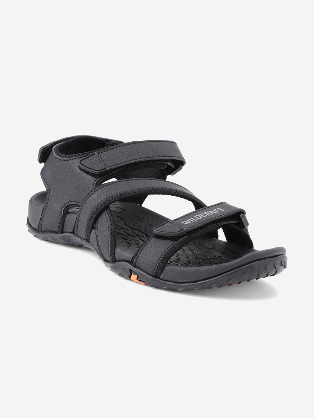 

Wildcraft Zemu+ Men Textured Sports Sandals, Black