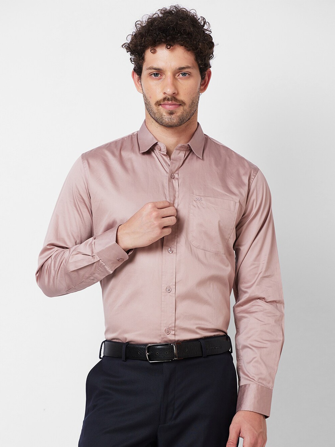 

Kenneth Cole Cotton Slim Fit Opaque Formal Shirt, Brown