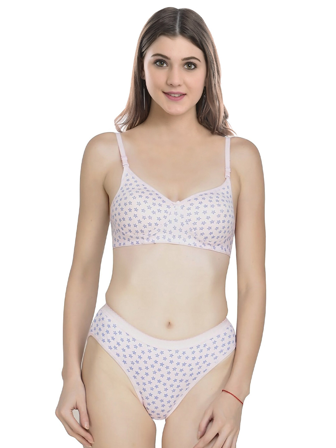 

AROUSY Printed Cotton Lingerie Set B-StarPD Set1, Pink