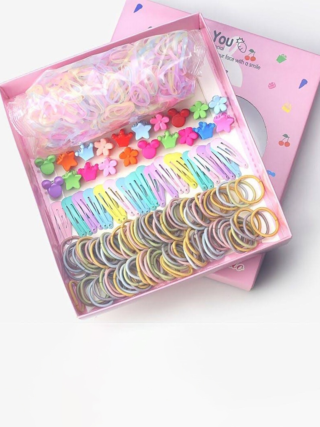 

Shining Diva Fashion Girls Hair Accessory Set, Pink